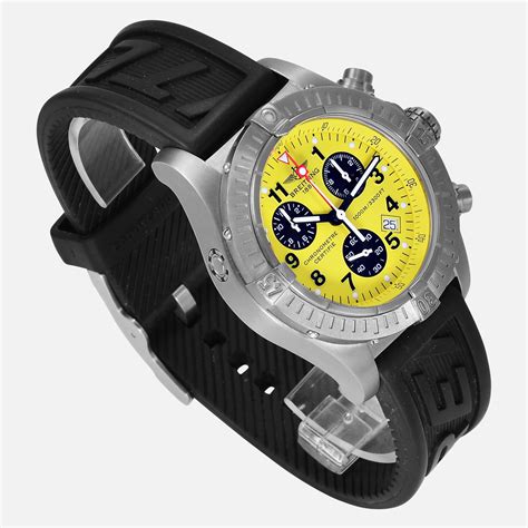 breitling colt automatic replicas yellow dail face|how to identify a breitling.